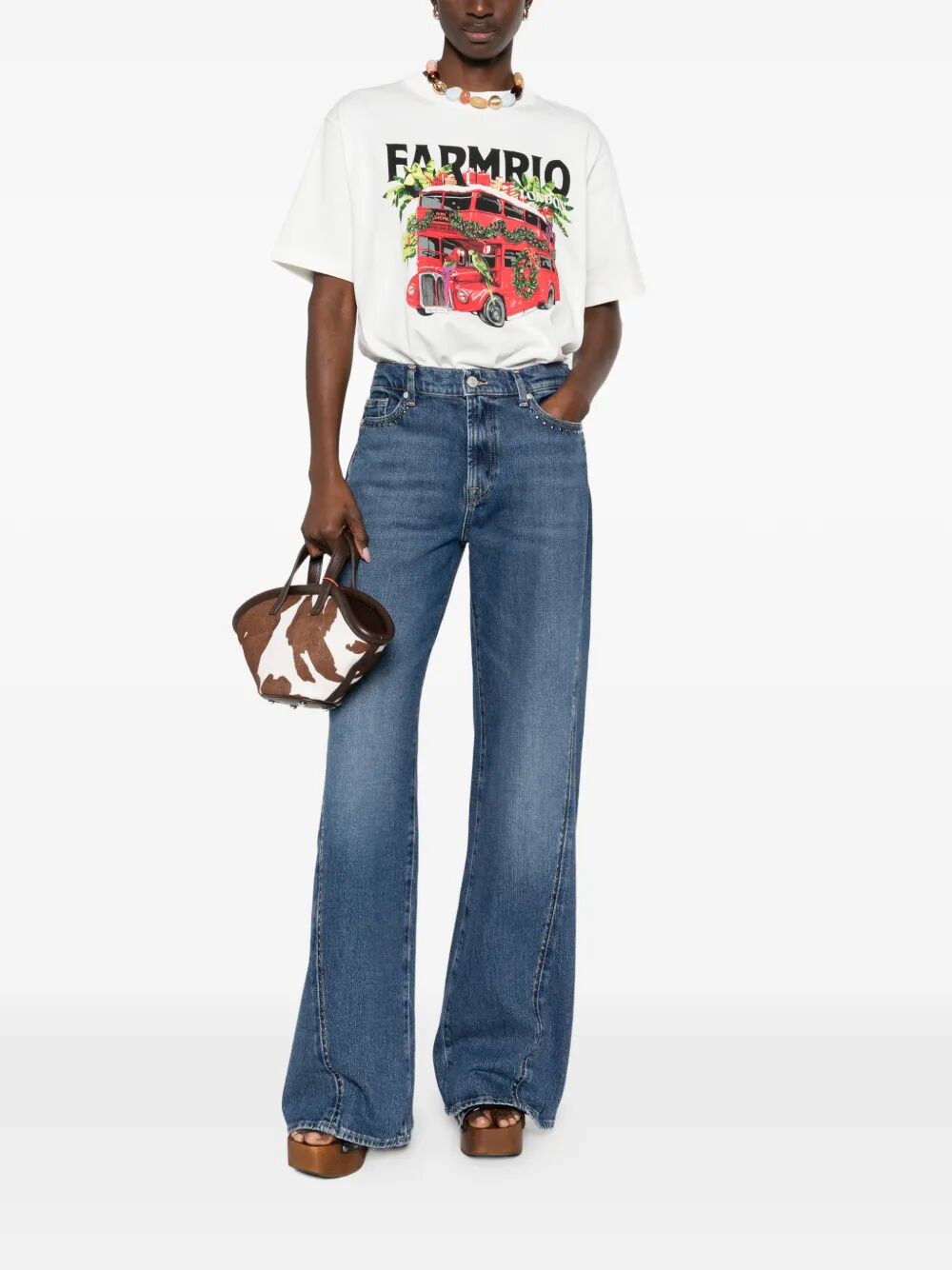 Twisted Lotta Street Wise With Studs Blue Cotton Elastane Jean