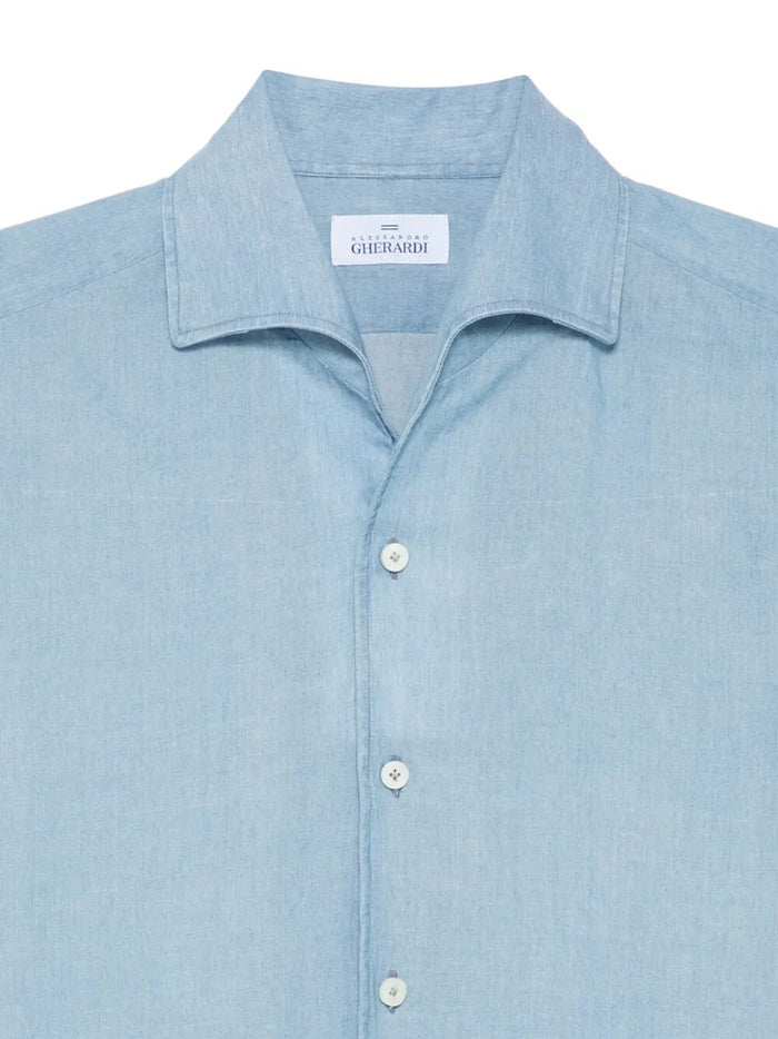 Denim Shirt Blue Cotton
