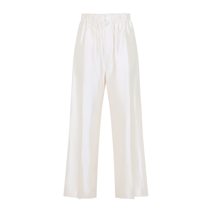 Cotton And Silk Pants Nude & Neutrals