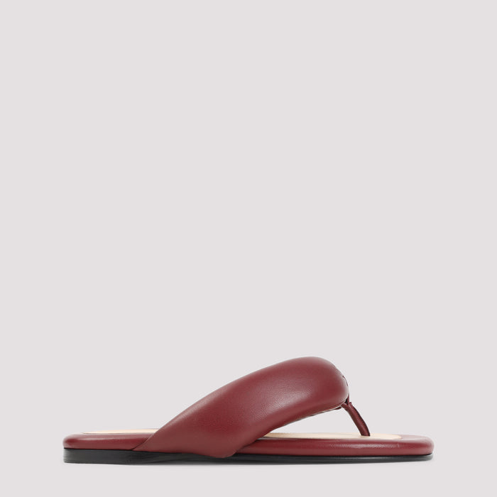 Leather Sandals Red Lamb Shoe