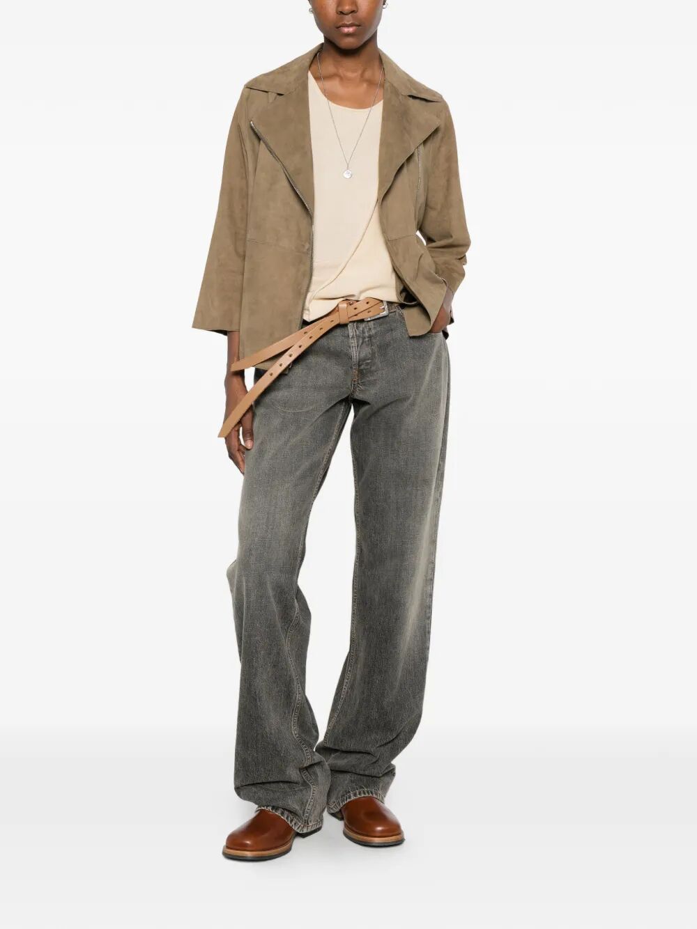Gaia Green Suede Jacket