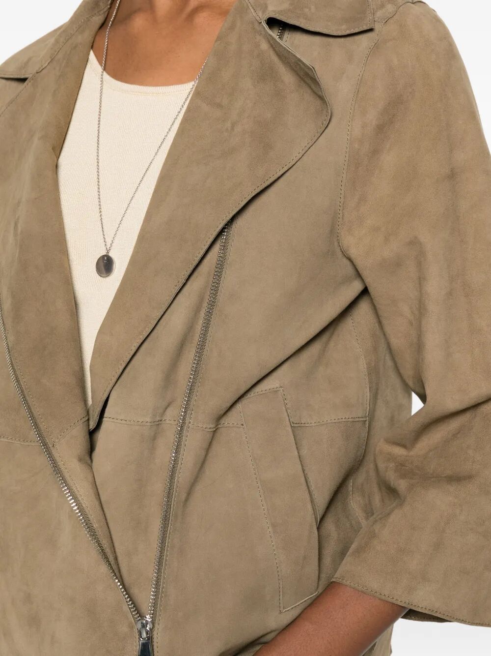 Gaia Green Suede Jacket