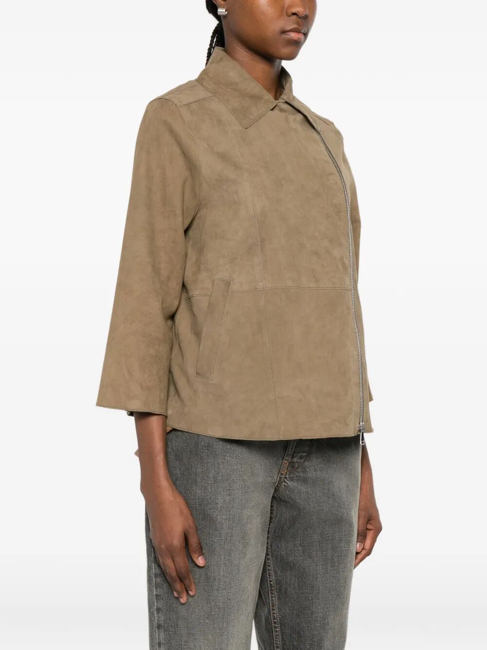 Gaia Green Suede Jacket