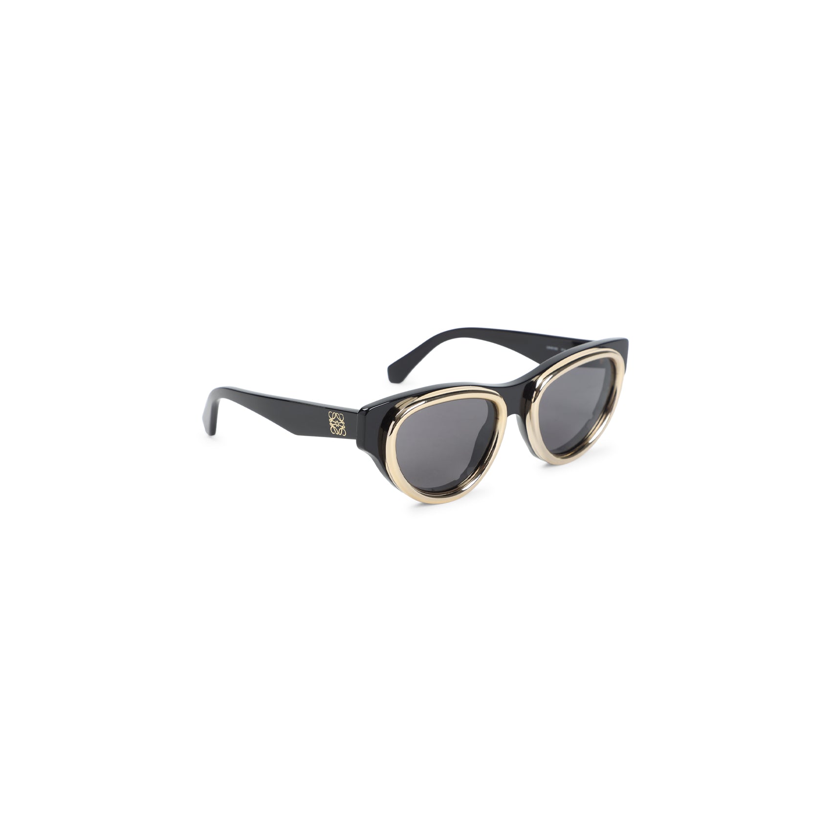 Anagram Swan Sunglasses Black Acetate Metal Glasses
