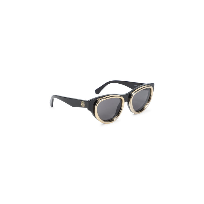 Anagram Swan Sunglasses Black Acetate Metal Glasses