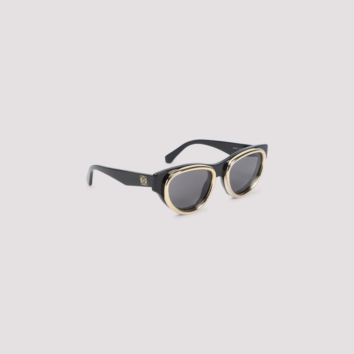 Anagram Swan Sunglasses Black Acetate Metal Glasses