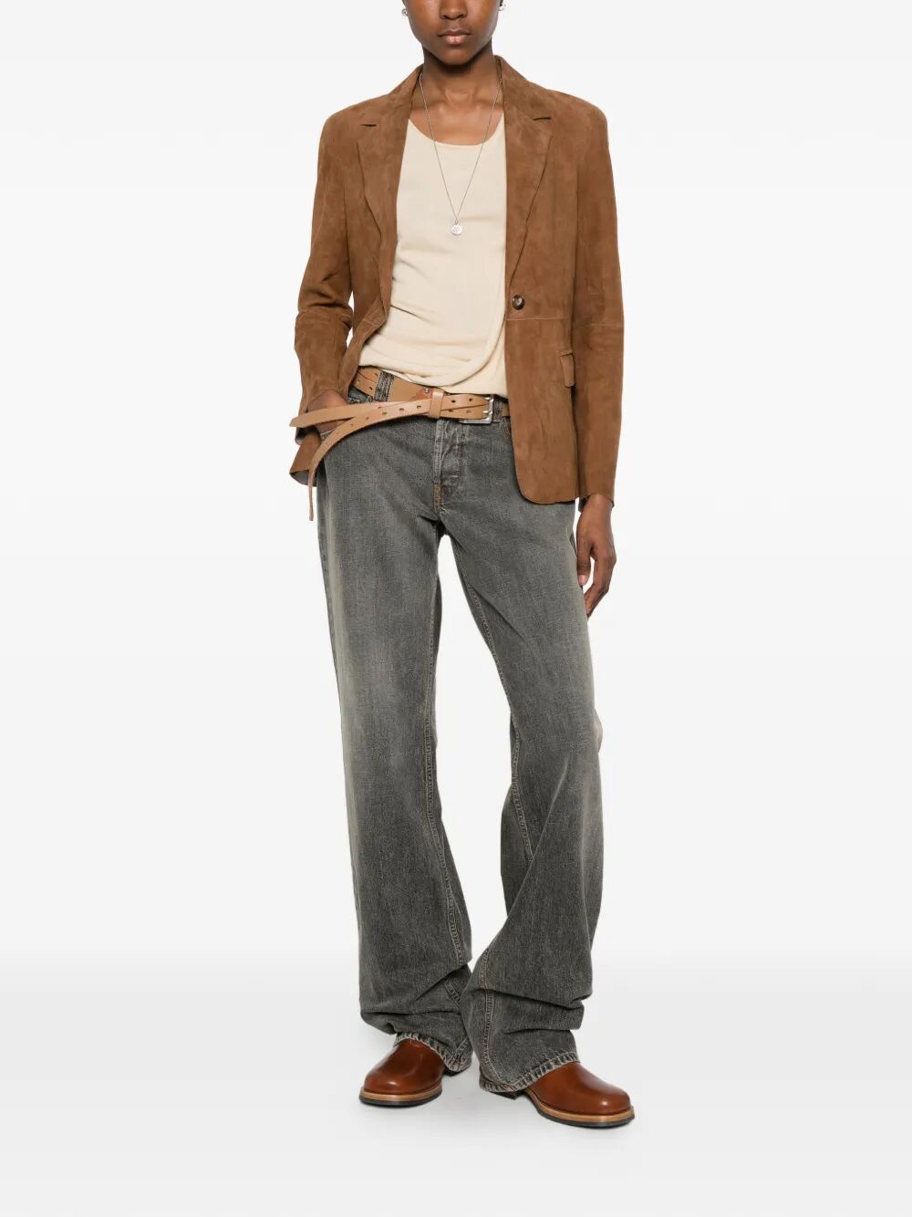 Beatriz Brown Suede Jacket
