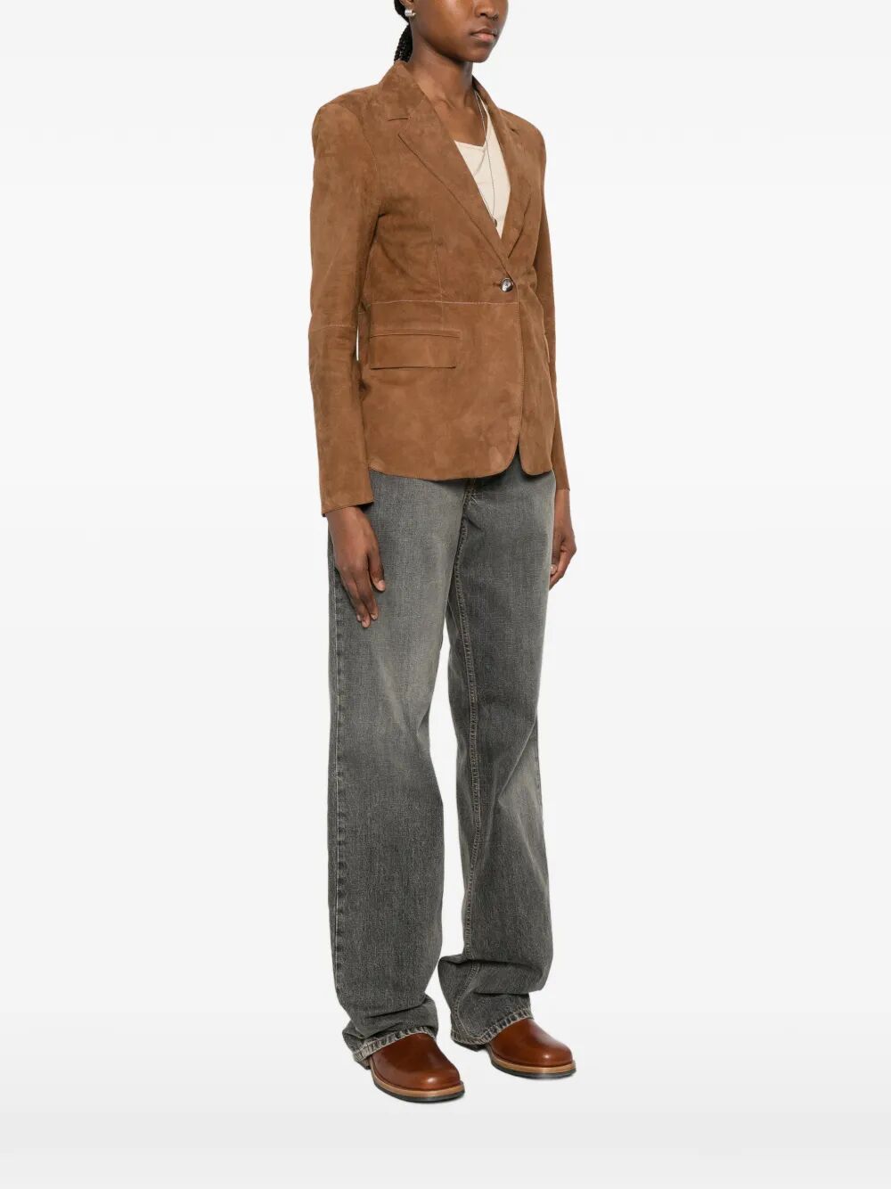 Beatriz Brown Suede Jacket