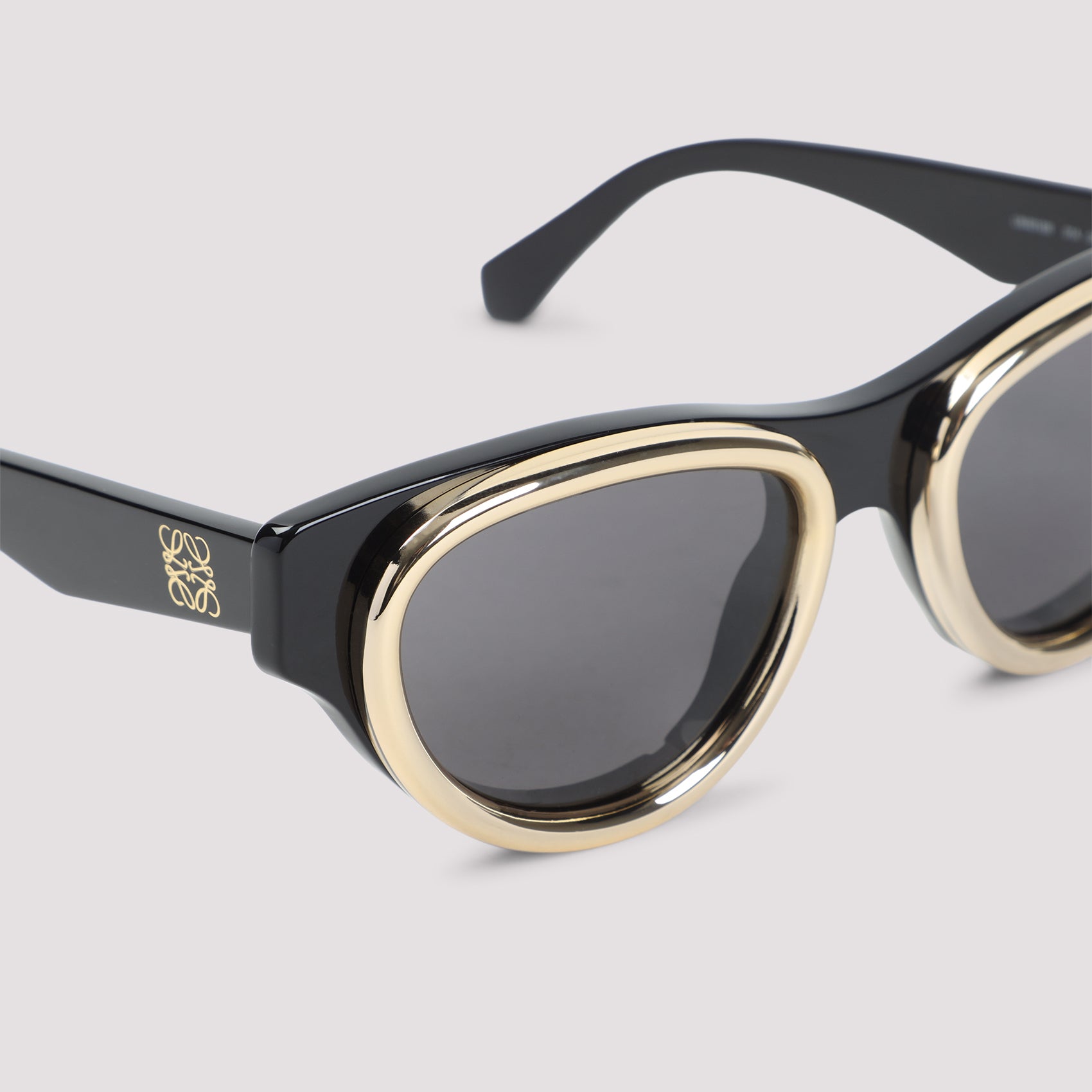 Anagram Swan Sunglasses Black Acetate Metal Glasses
