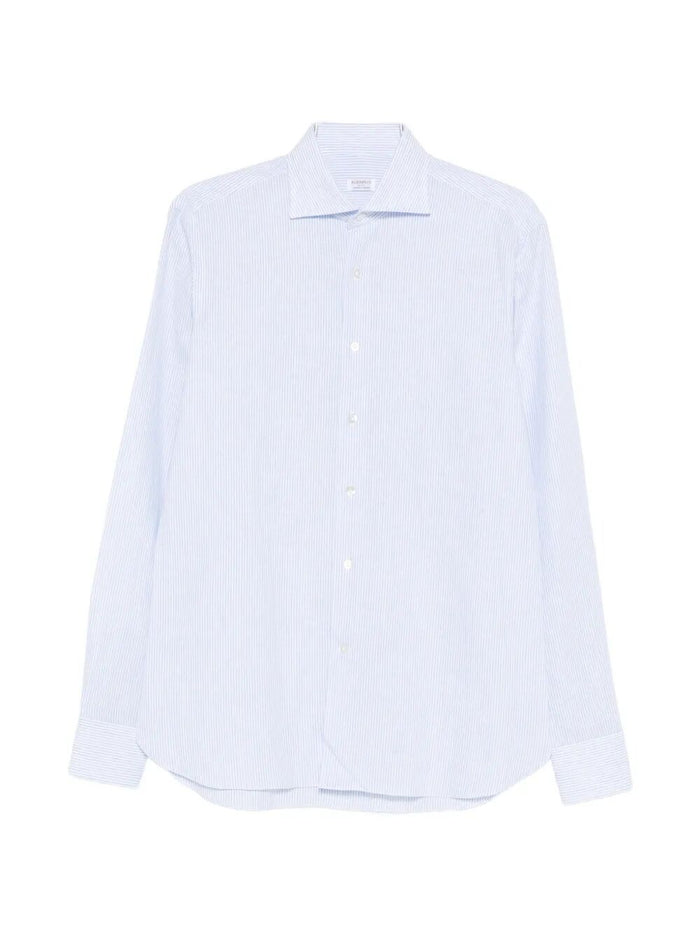 Shirt Blue Cotone Lino