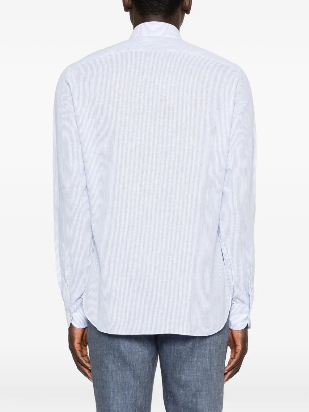 Shirt Blue Cotone Lino