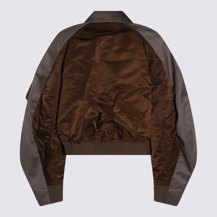Sacai Jackets Brown/grey _ny