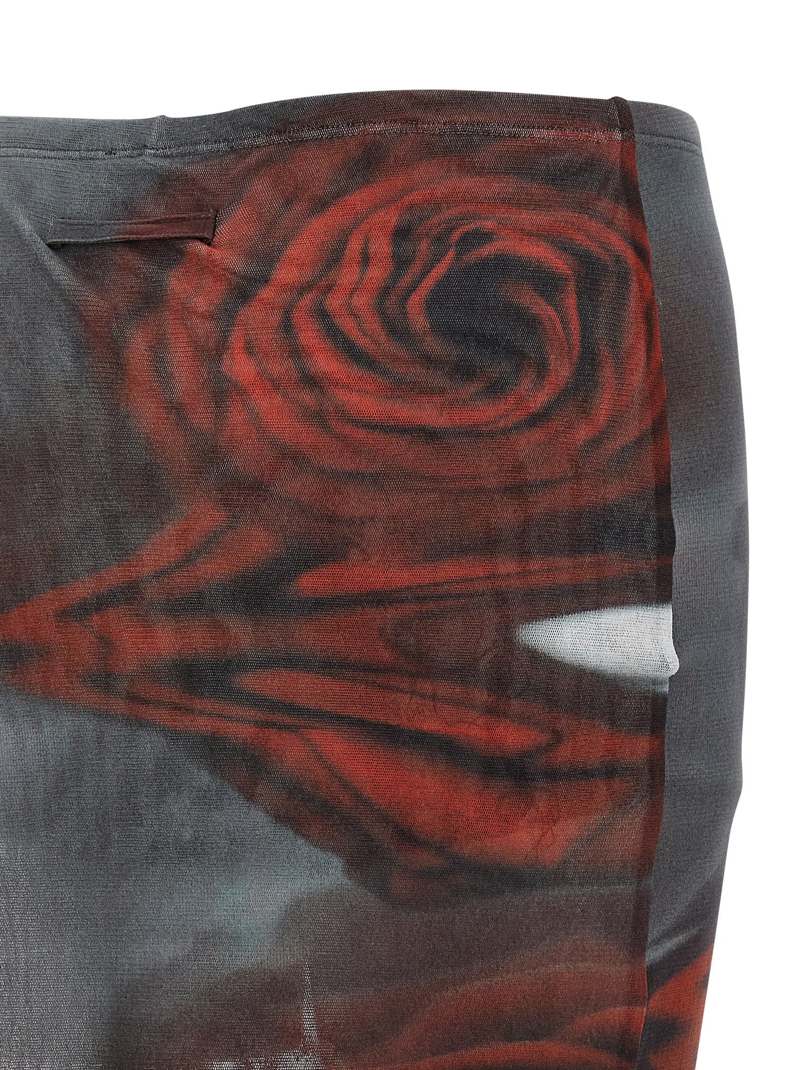 The Red Blurry Roses skort Multicolor Polyamide Bermuda, Short