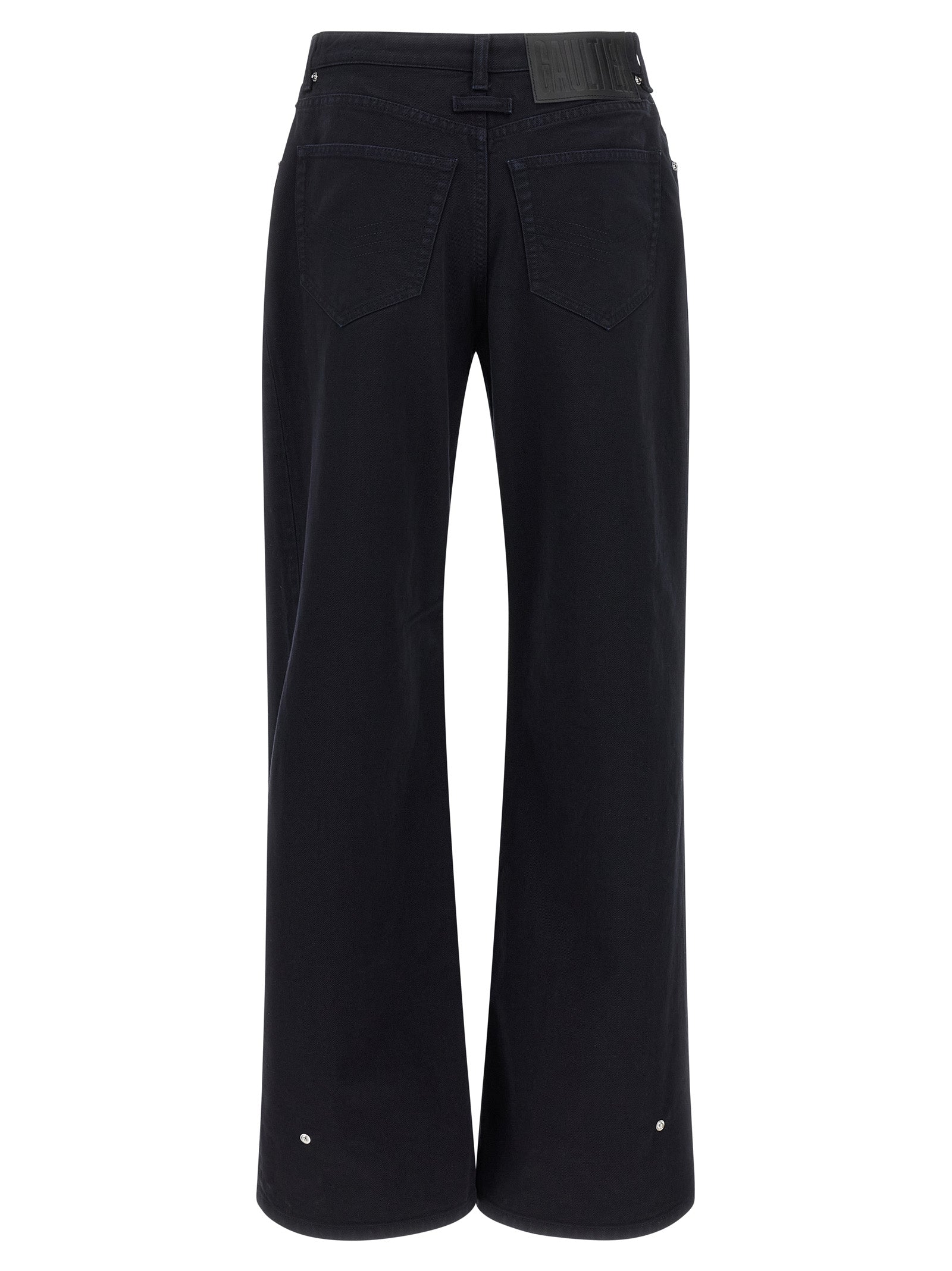 The Snap-Button Denim jeans Blue Cotton