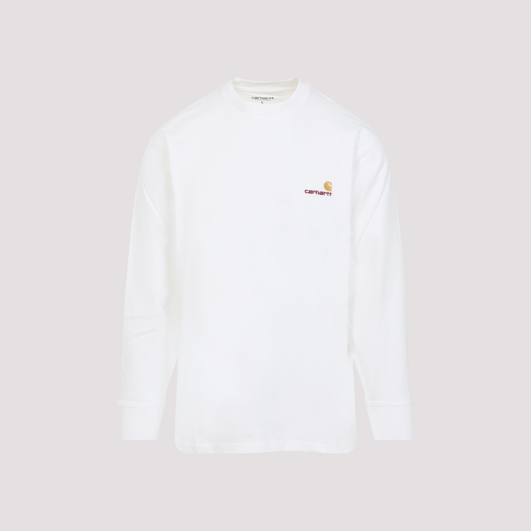 Ls American Script T-Shirt White Organic Cotton Tshirt