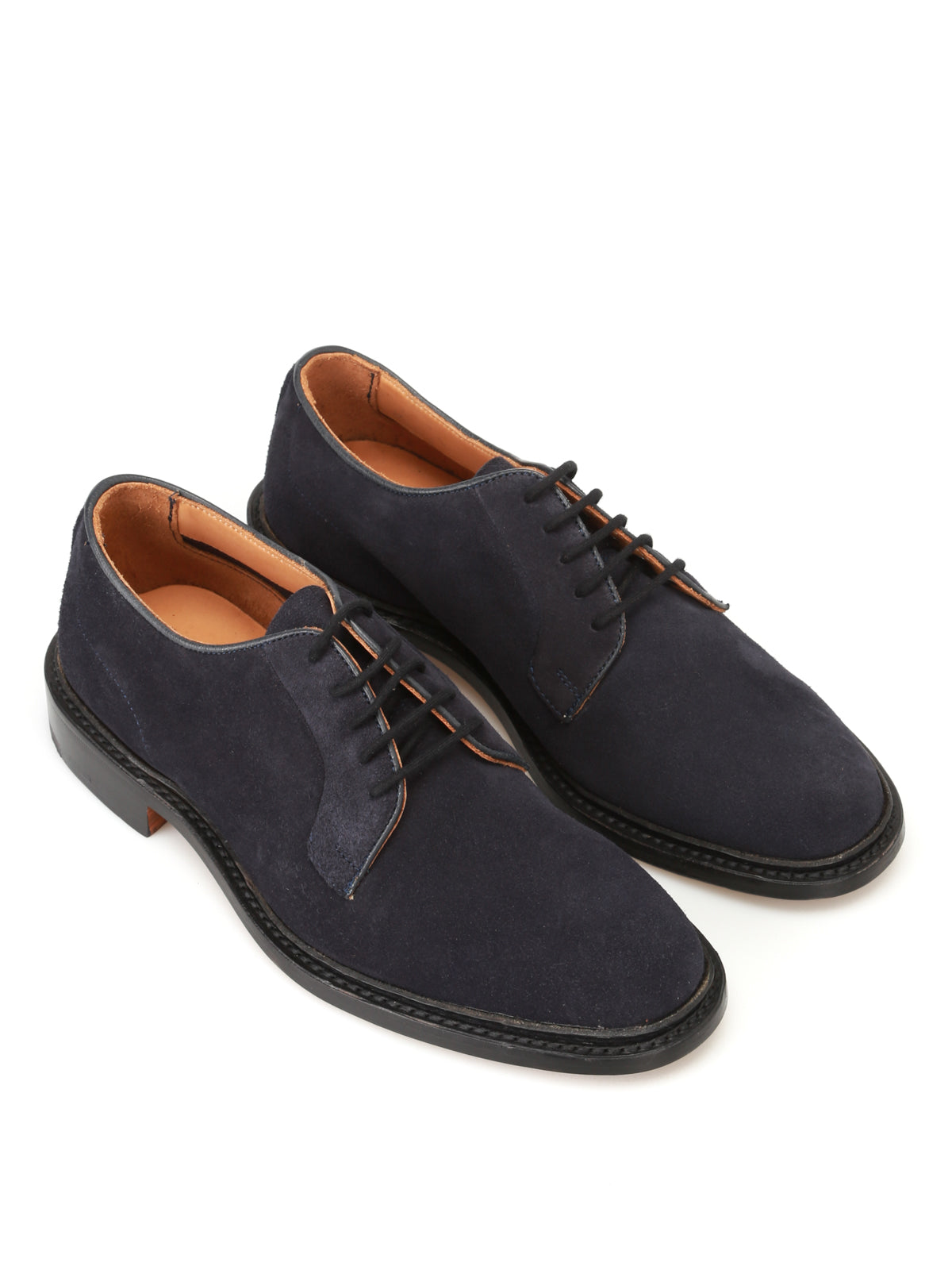 Robert Plain Derby Castorino Suede Blue Shoe
