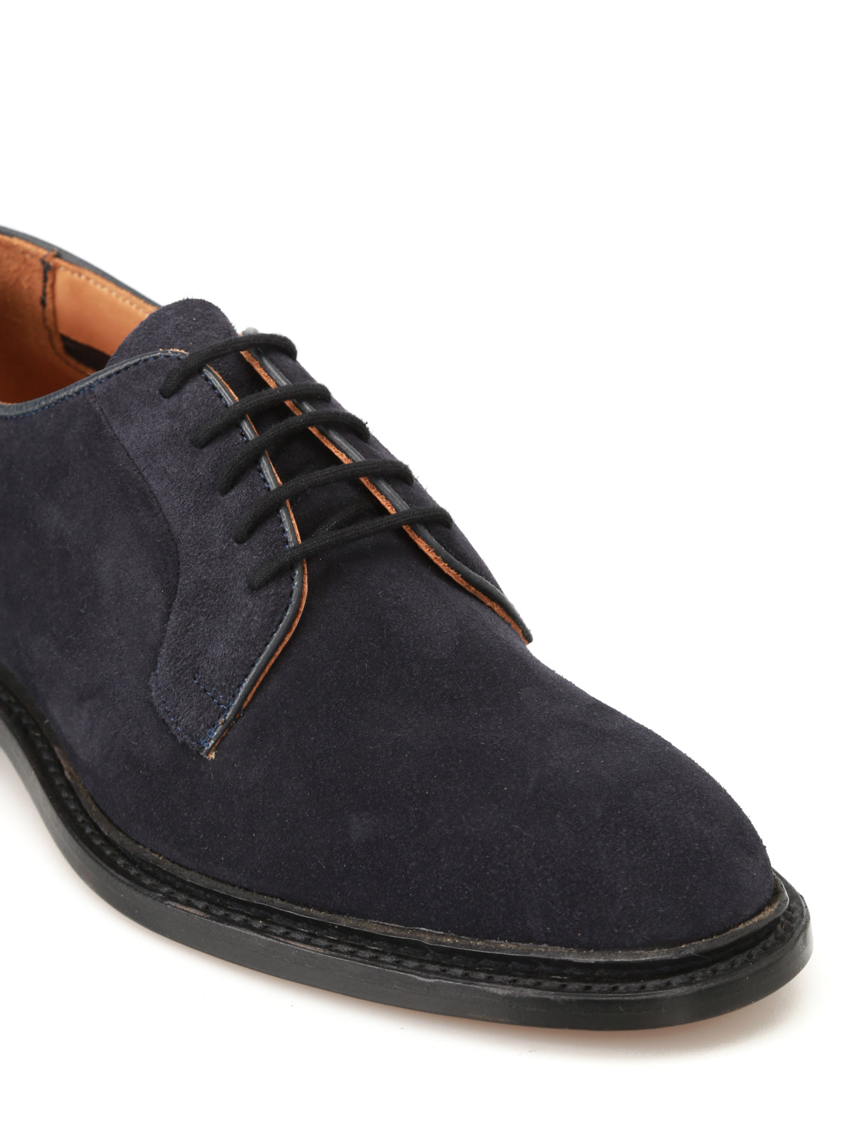 Robert Plain Derby Castorino Suede Blue Shoe