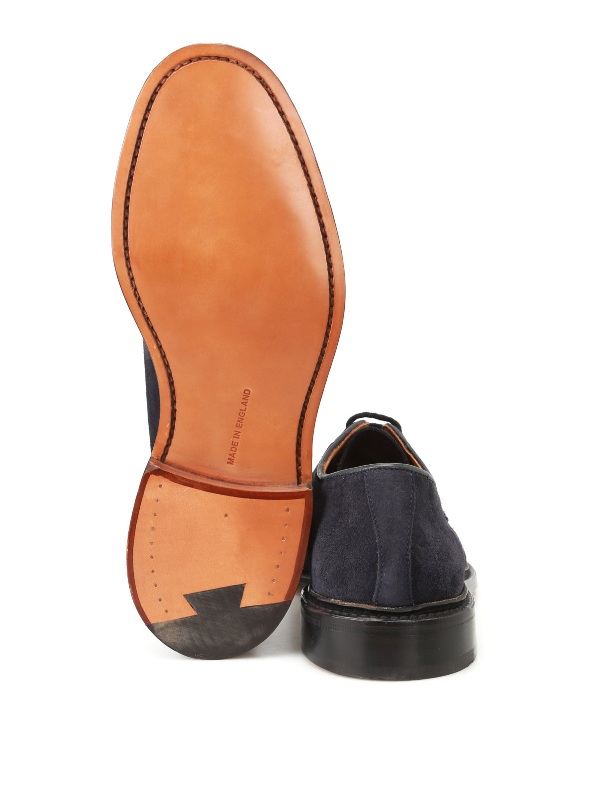 Robert Plain Derby Castorino Suede Blue Shoe