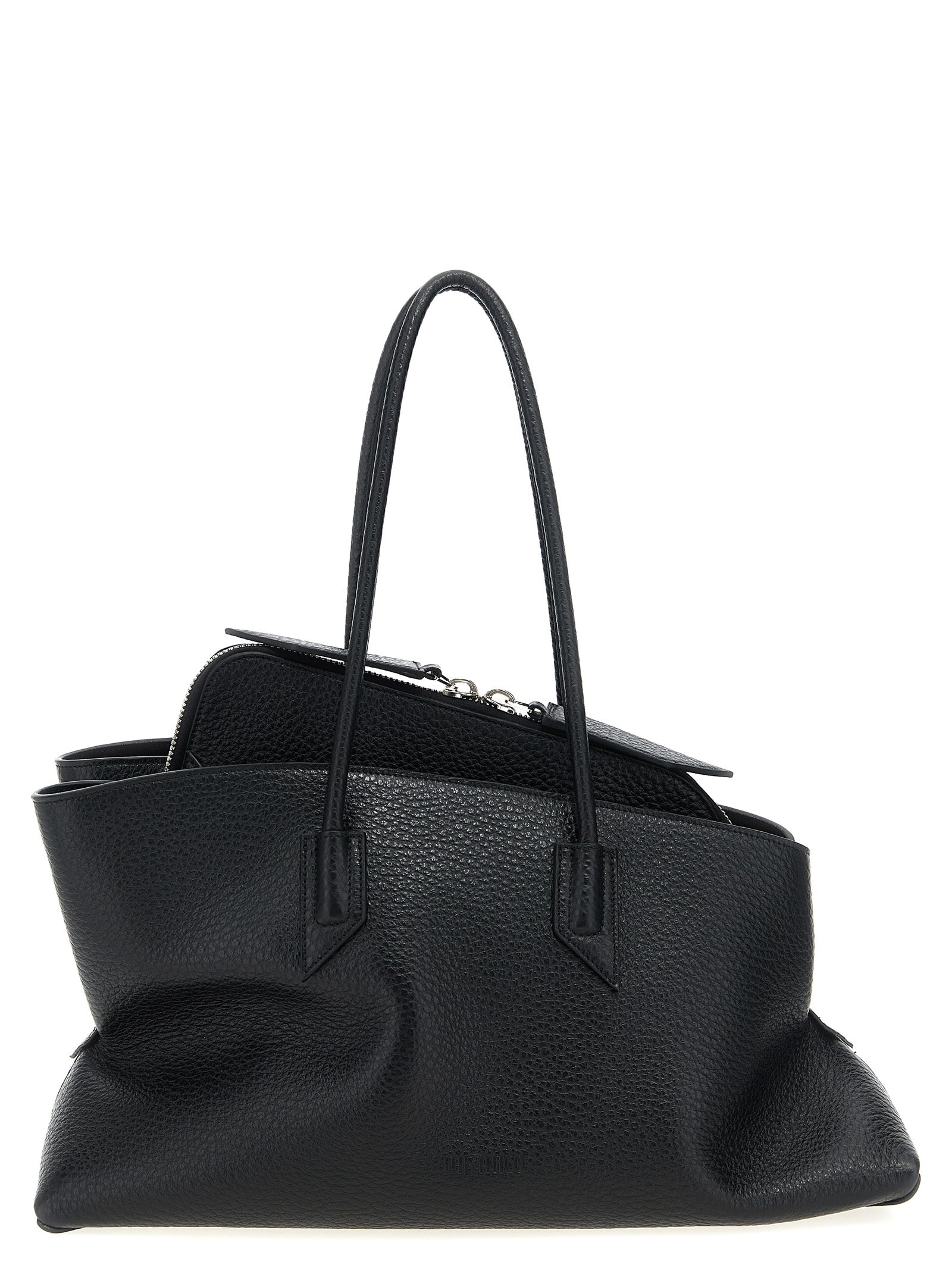 La Passeggiata Medium shoulder bag Black Calfskin Leather (bos Taurus)