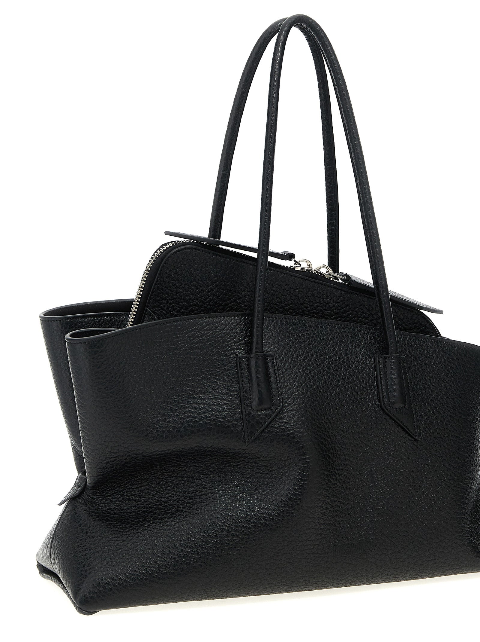 La Passeggiata Medium shoulder bag Black Calfskin Leather (bos Taurus)