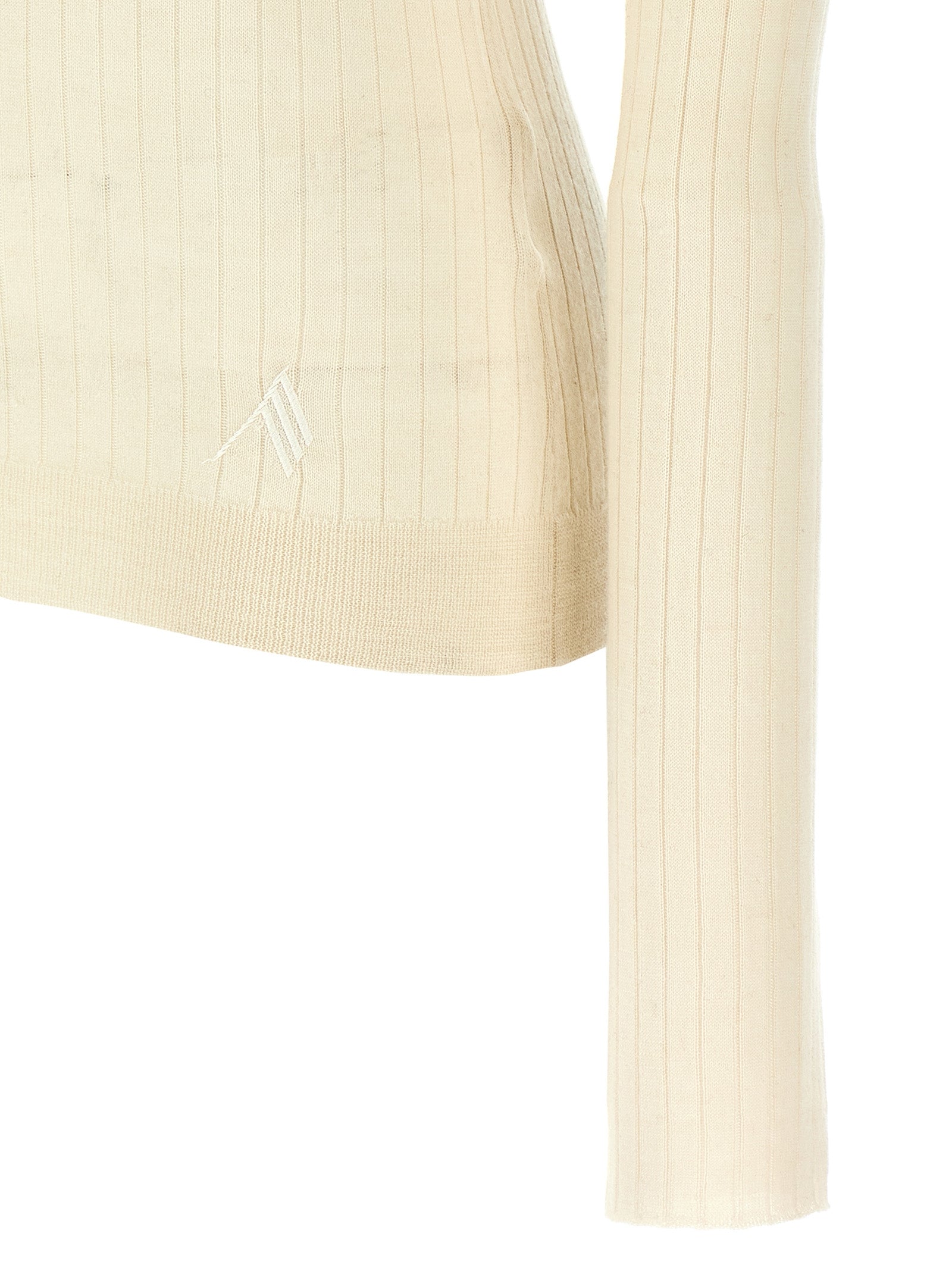 Ribbed Sweater White Cachemire Silk Sweater, Cardigans
