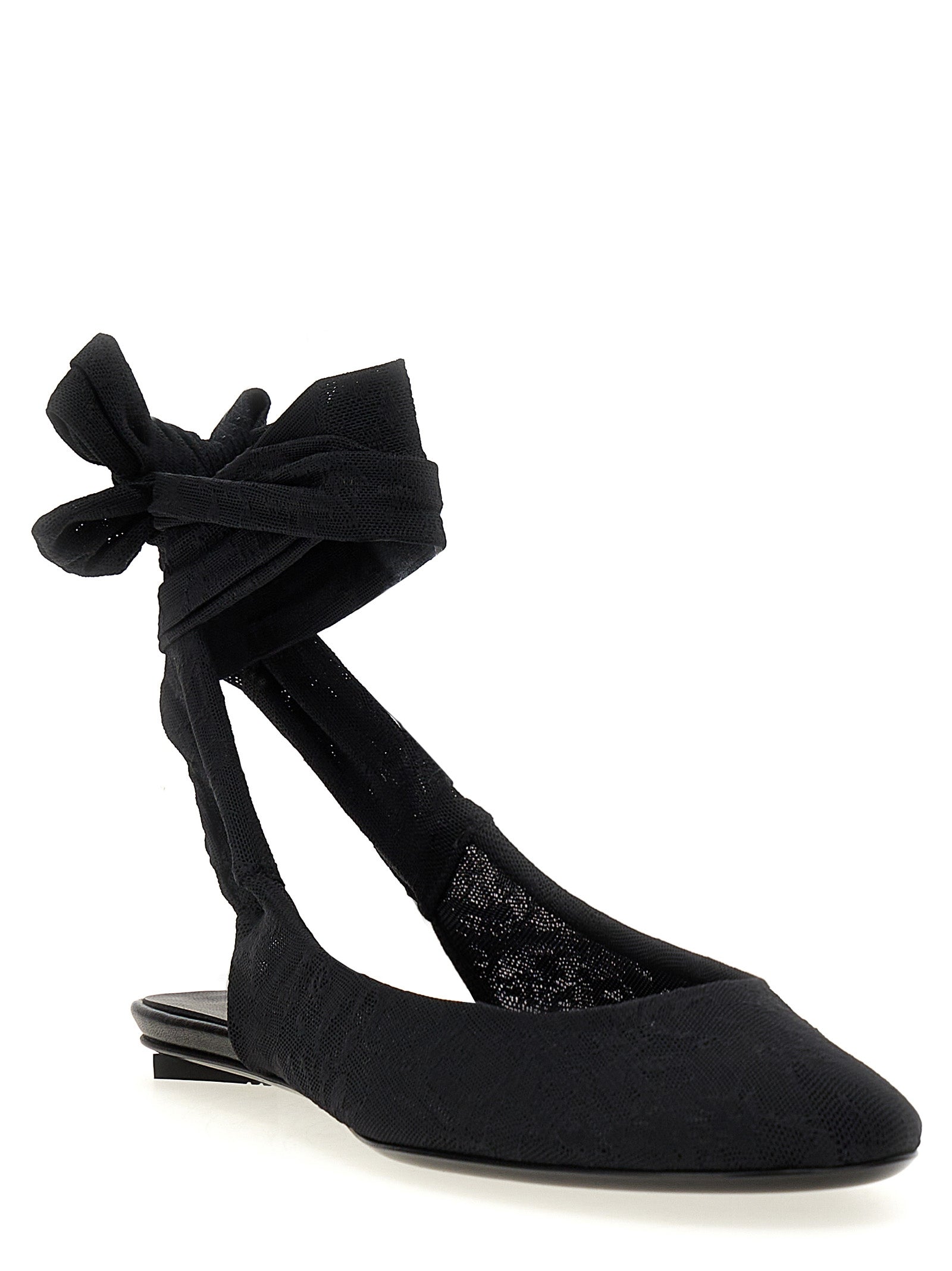 Cloe ballet flats Black Nylon Flat Shoes