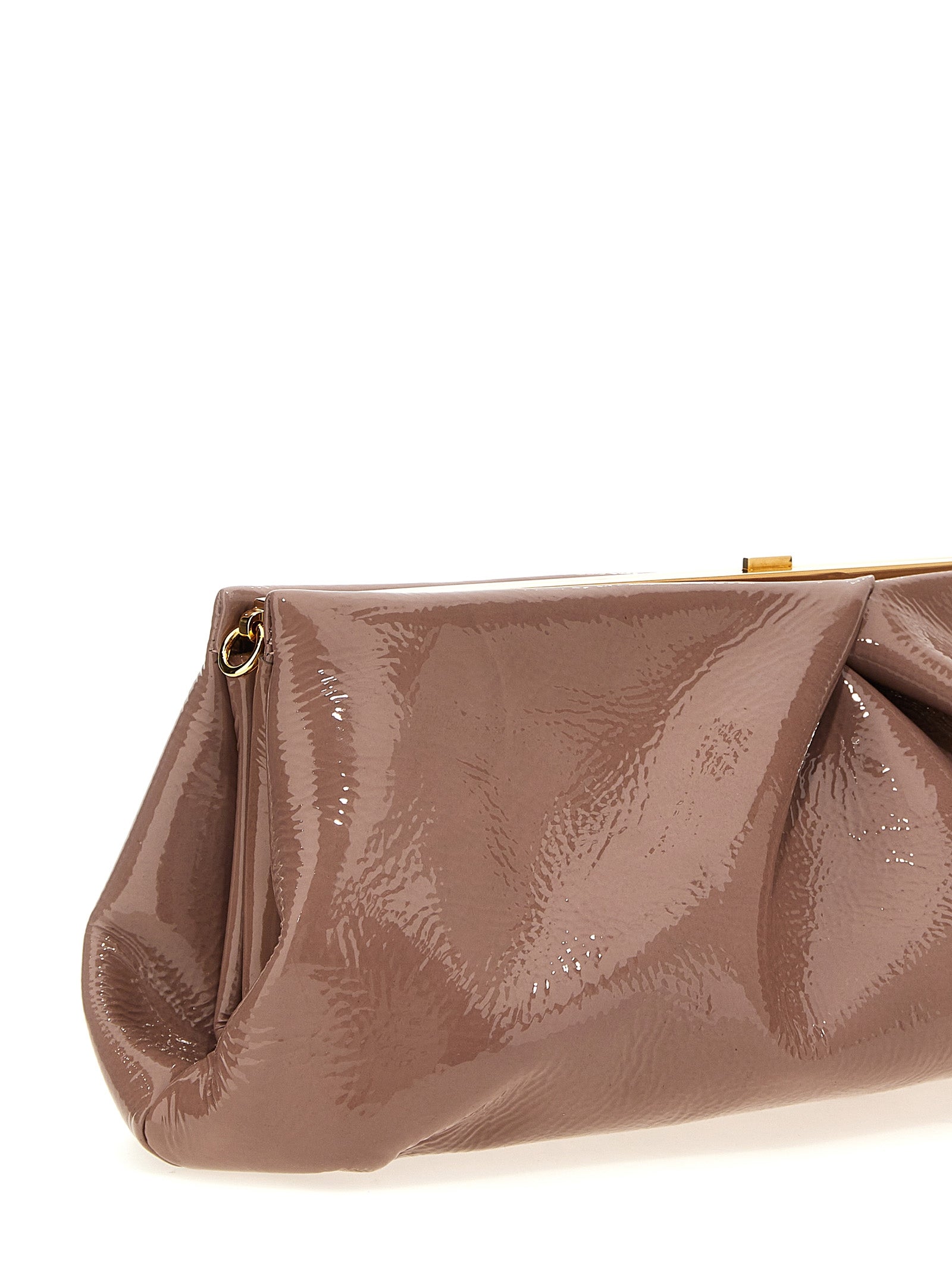 Patent clutch Pink Calfskin Leather (bos Taurus)
