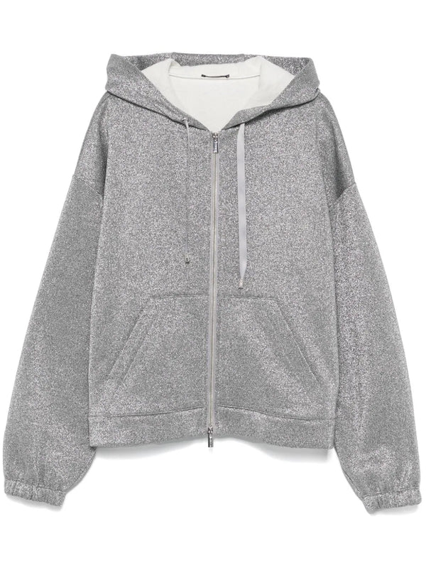 Peserico Outer: Cotton 88% hoodie in gray