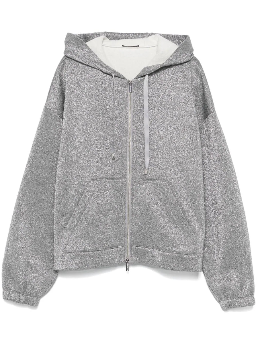 Peserico Outer: Cotton 88% hoodie in gray