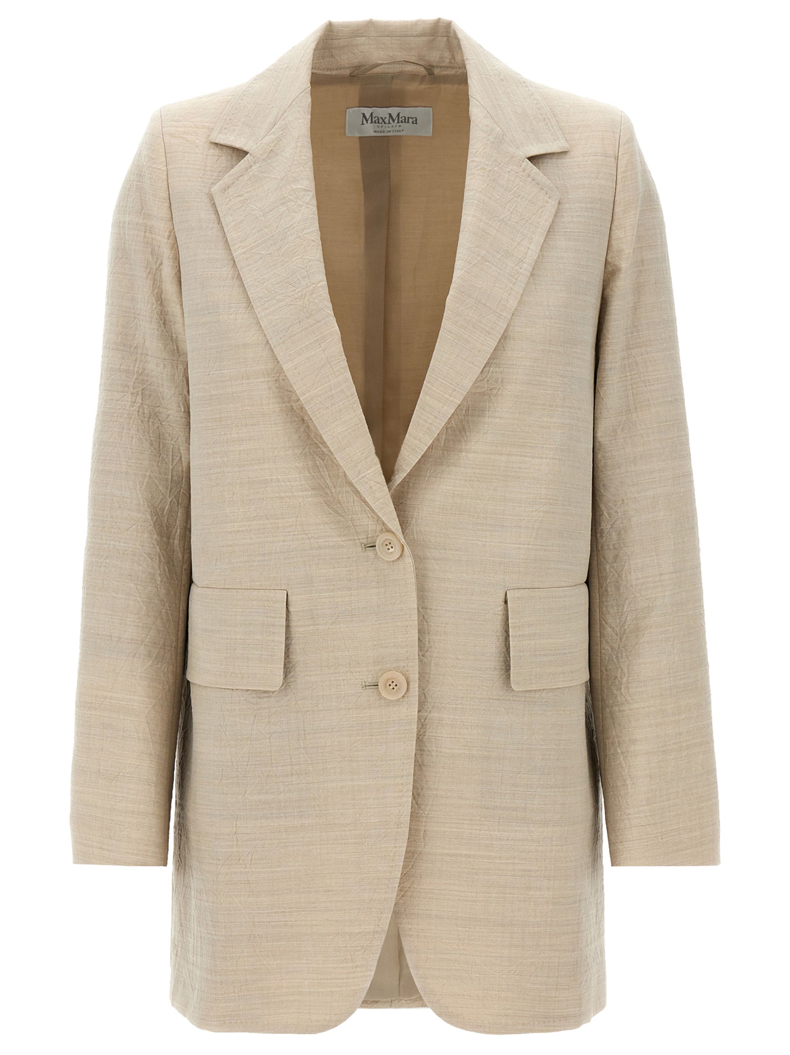 Acacia1234 blazer Beige Virgin Wool Blazer, Suits