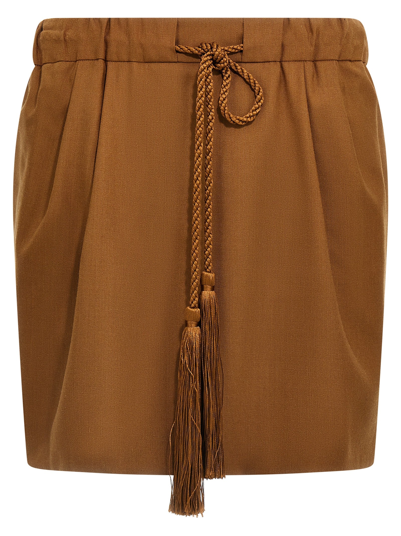 Tabarin skirt Brown Virgin Wool Mohair Silk