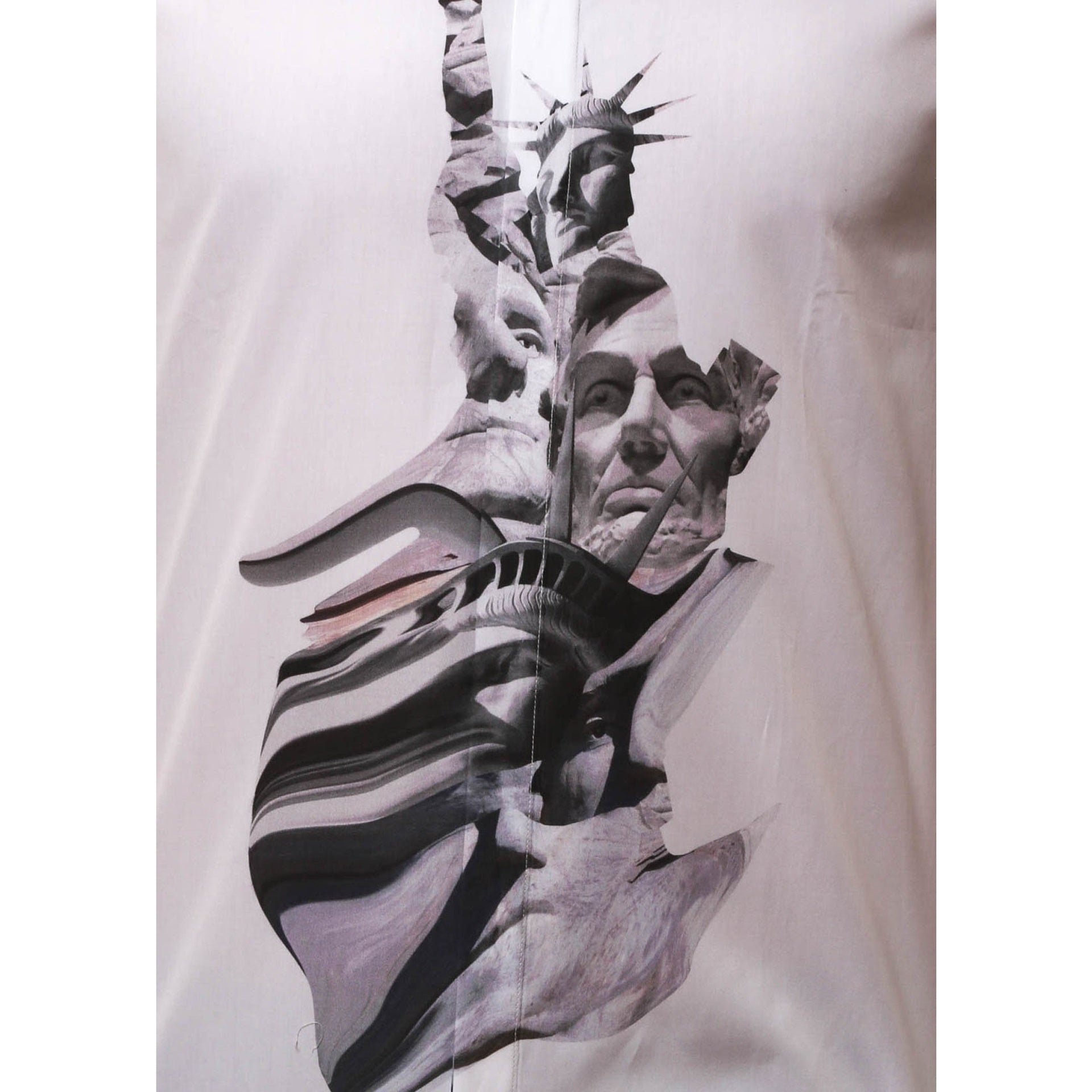 Neil Barrett State Of Liberty Cotton Shirt White