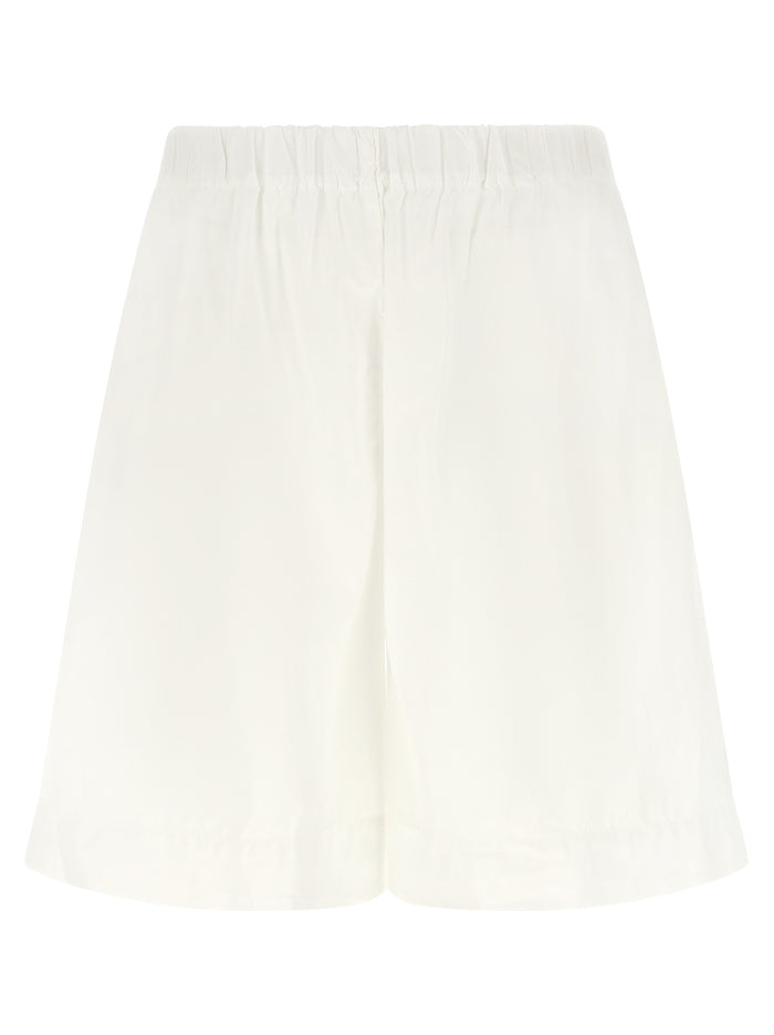 Carlotta Bermuda Shorts White Cotton Bermuda