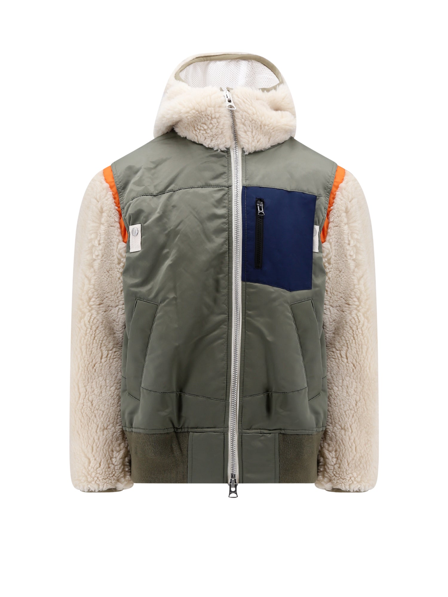 Sacai Jackets Green Nylon - Lana