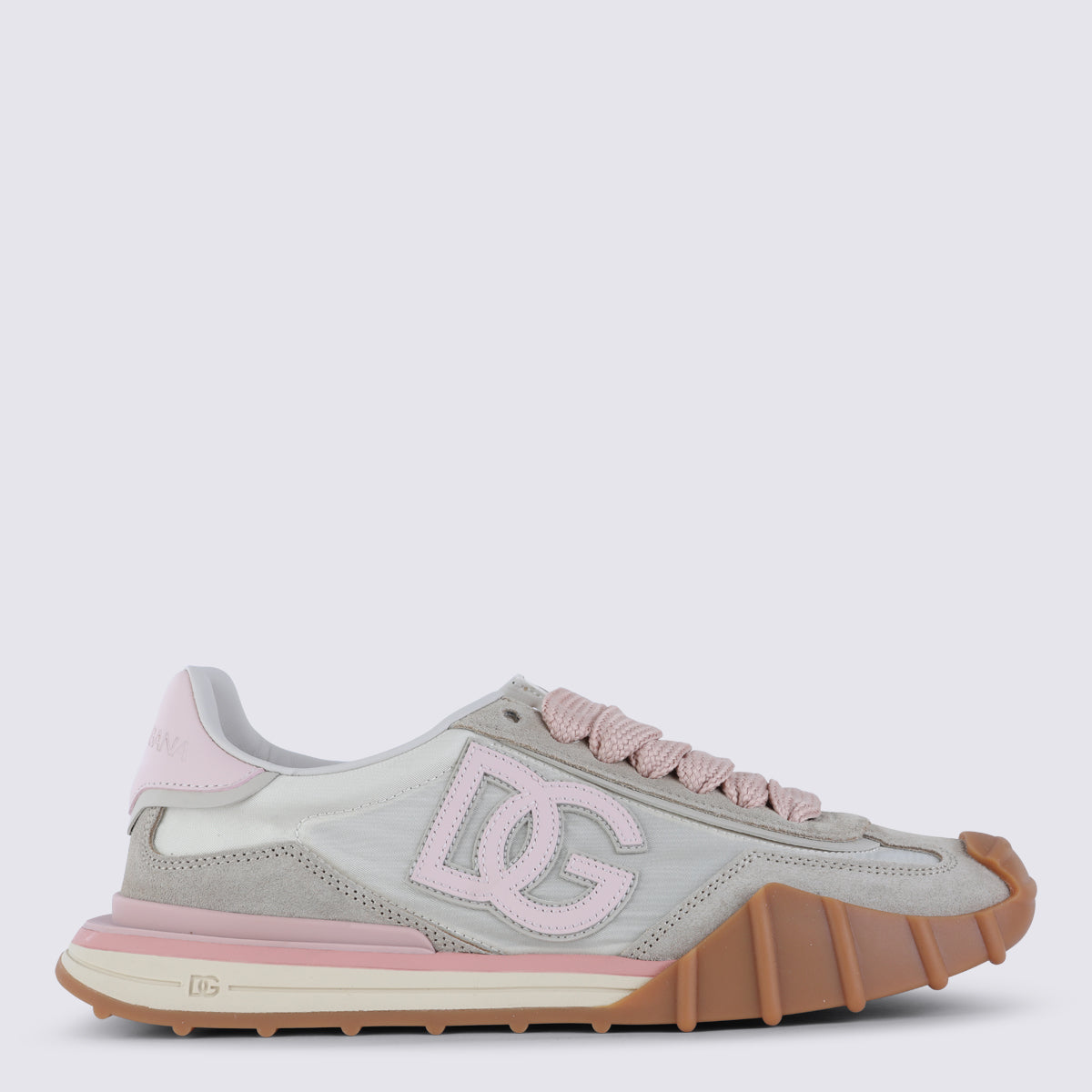 Dolce & Gabbana Sneakers Avorio/rosa _cover Tex/le ;sole Rubber
