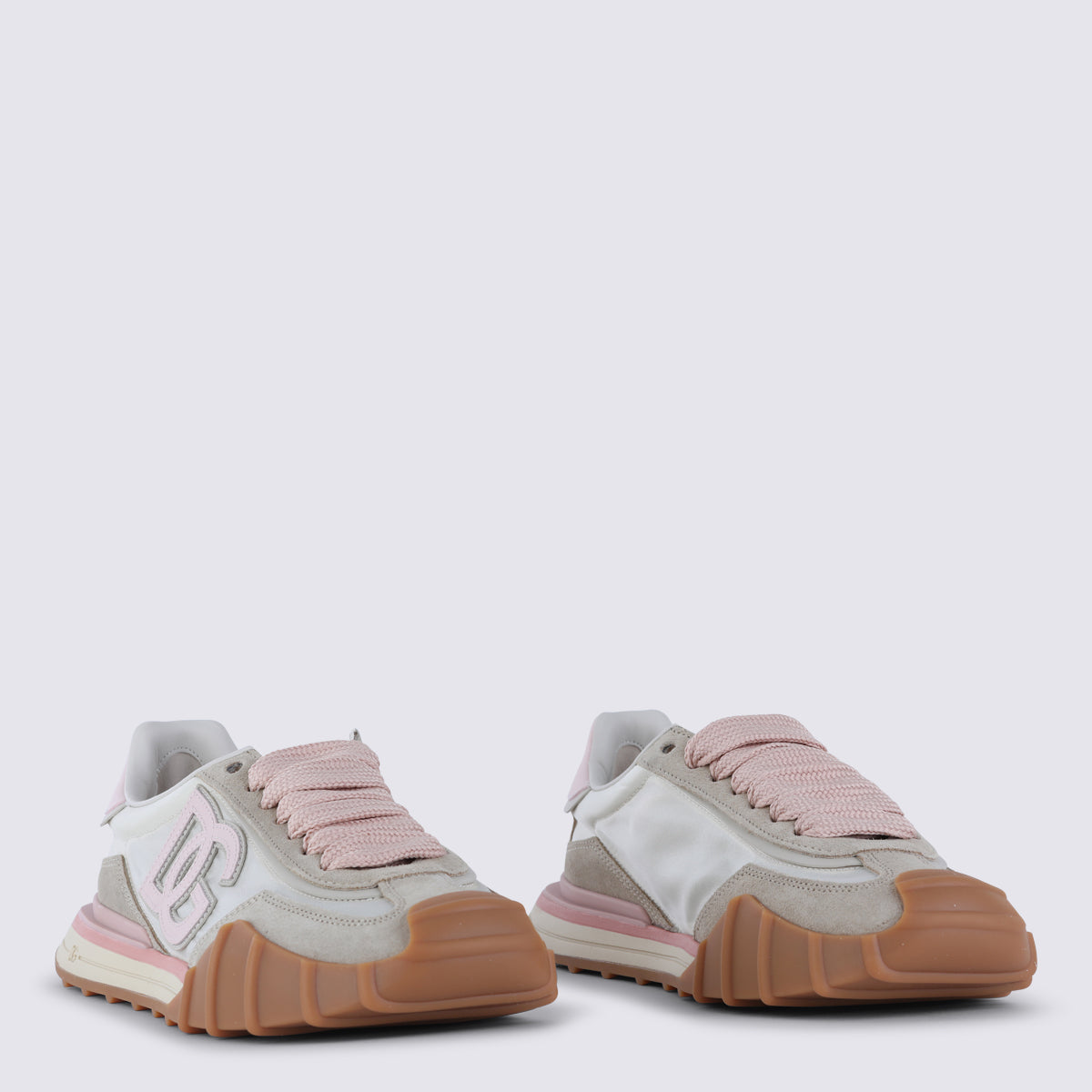 Dolce & Gabbana Sneakers Avorio/rosa _cover Tex/le ;sole Rubber