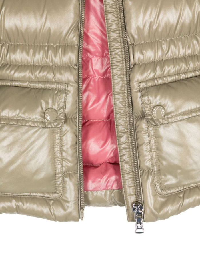 MONCLER KIDS Coats Green Poliammide