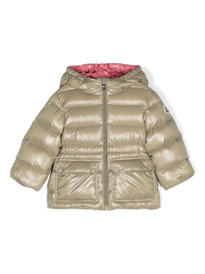 MONCLER KIDS Coats Green Poliammide