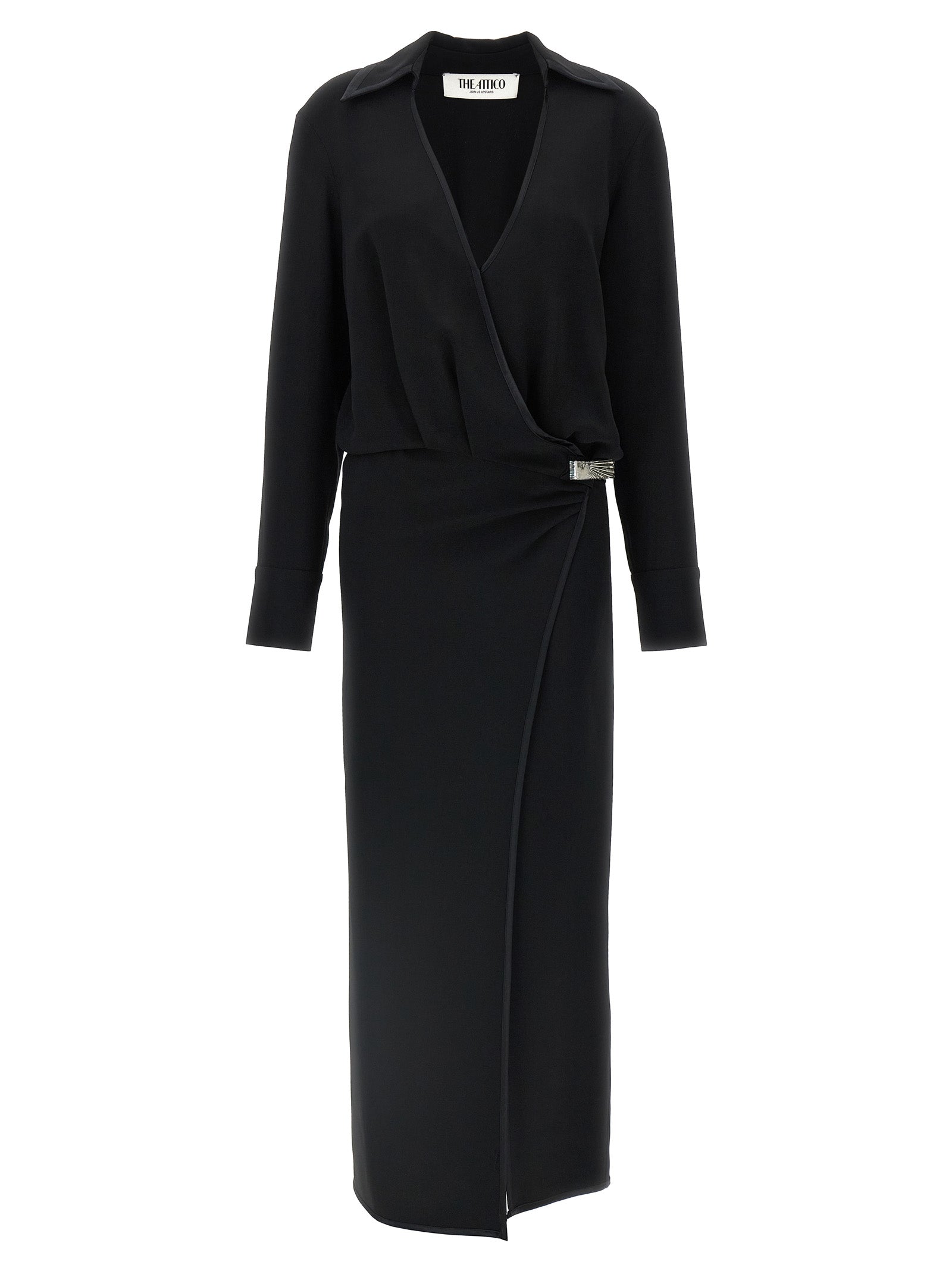 Wrap dress Black Acrylic Viscose