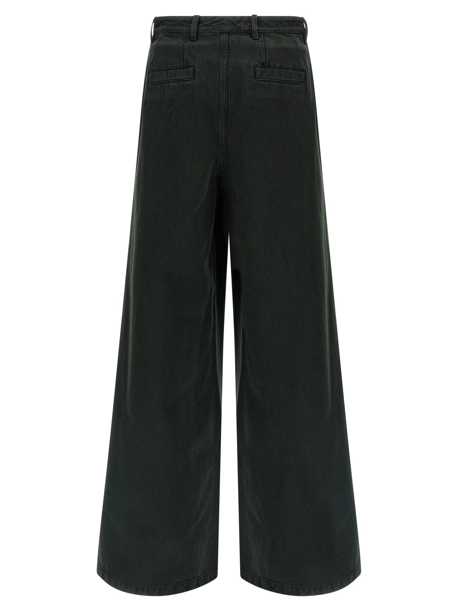 Velvet insert jeans Green Cotton