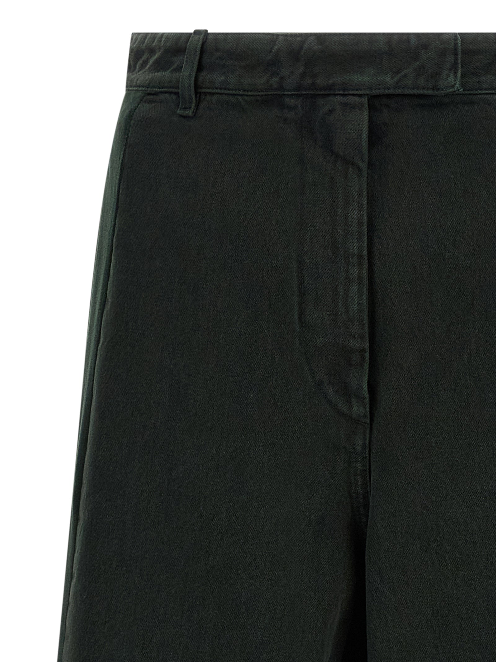 Velvet insert jeans Green Cotton