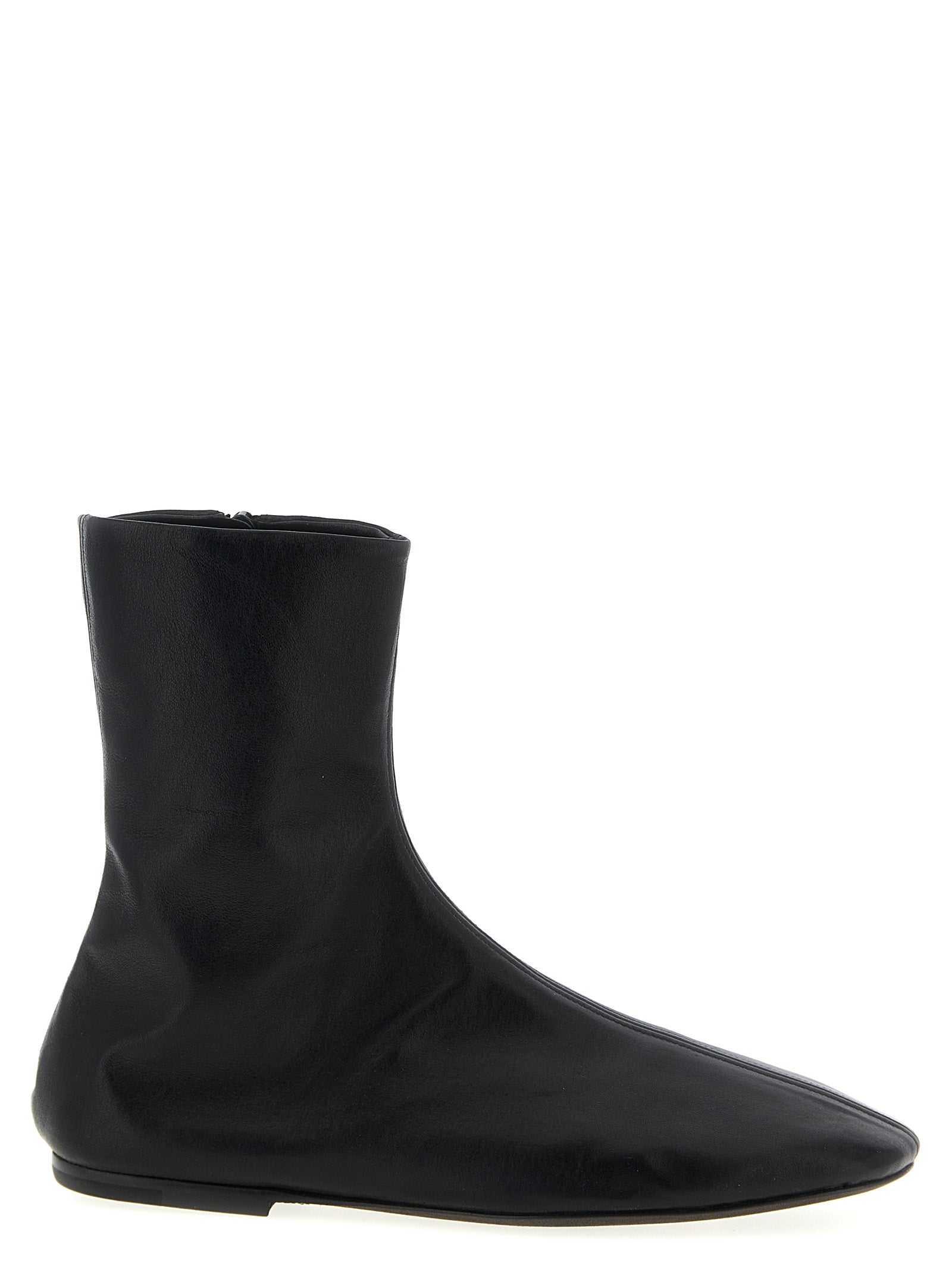 Leather ankle boots Black Calfskin (bos Taurus) Boots