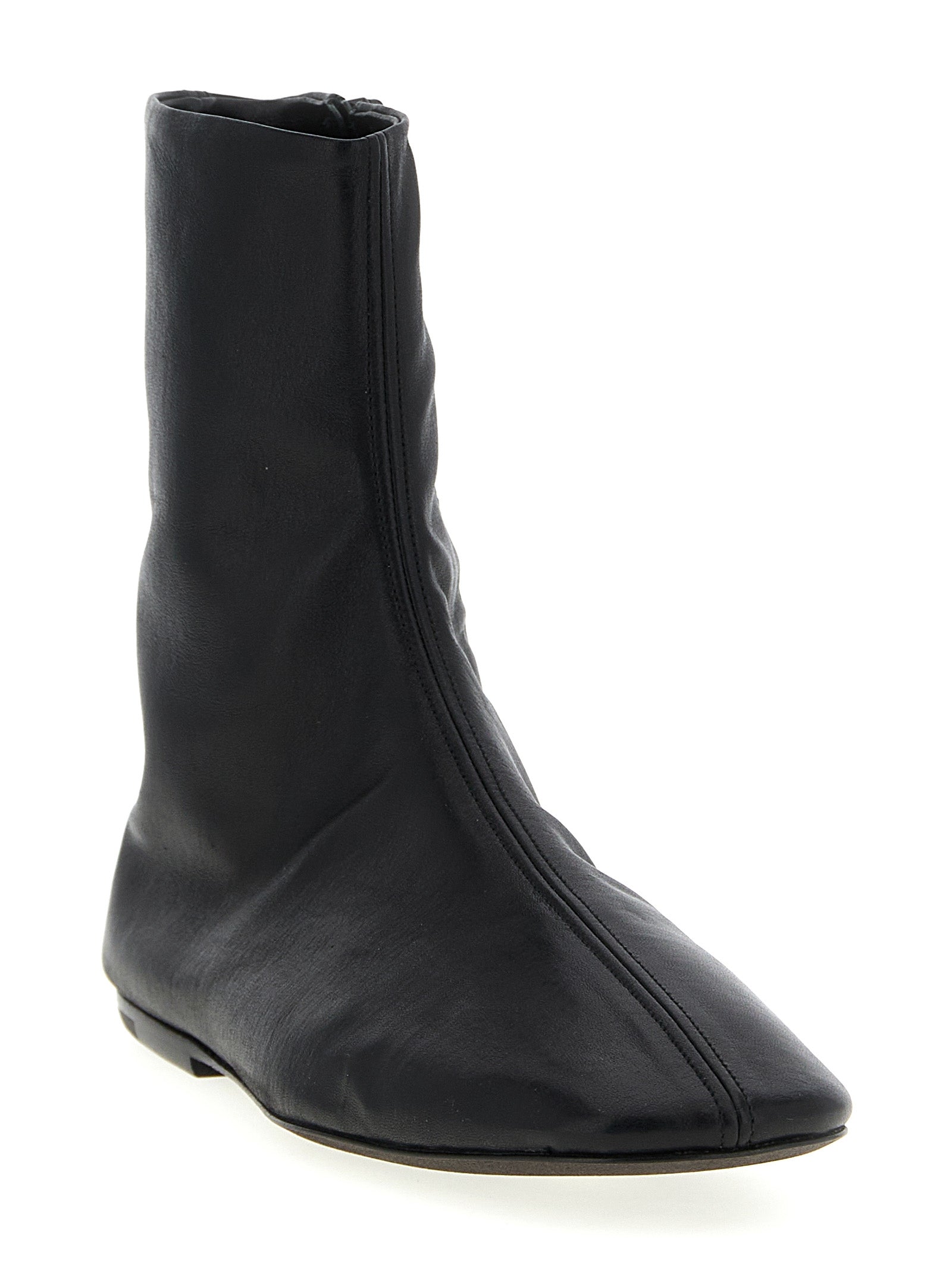 Leather ankle boots Black Calfskin (bos Taurus) Boots