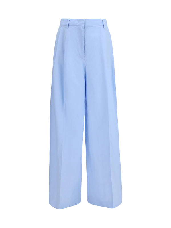 Trousers Filo Diamante Sky Blue Cotton