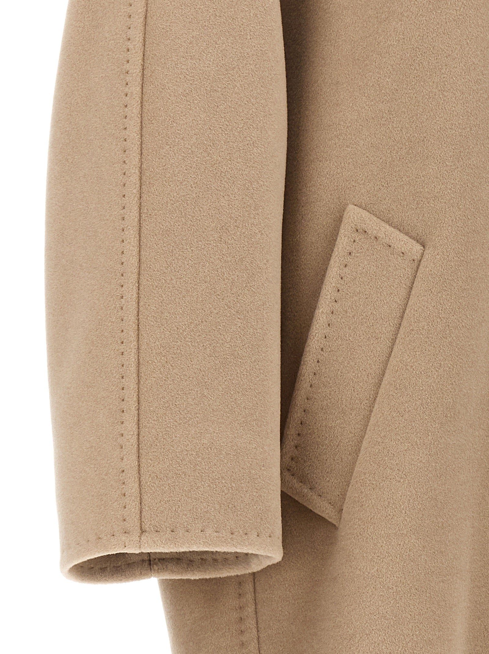 Rebus - 101801 Icon Coat Beige Virgin Wool Cachemire Coats, Trench