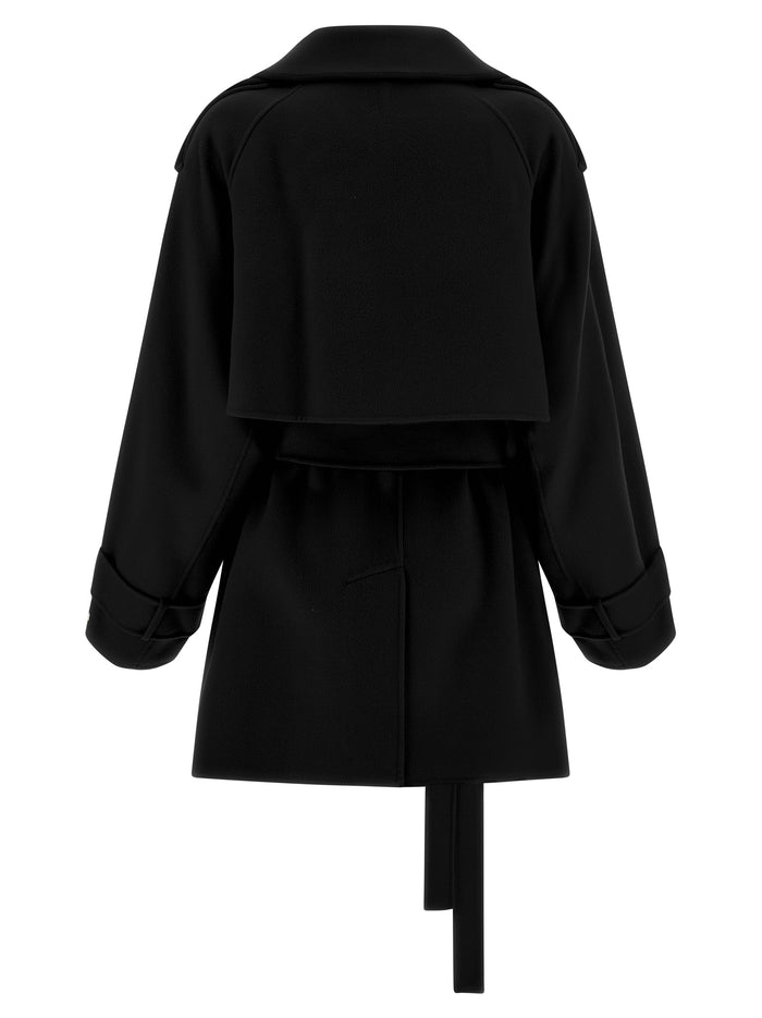 Bouquet1234 trench coat Black Virgin Wool Coats