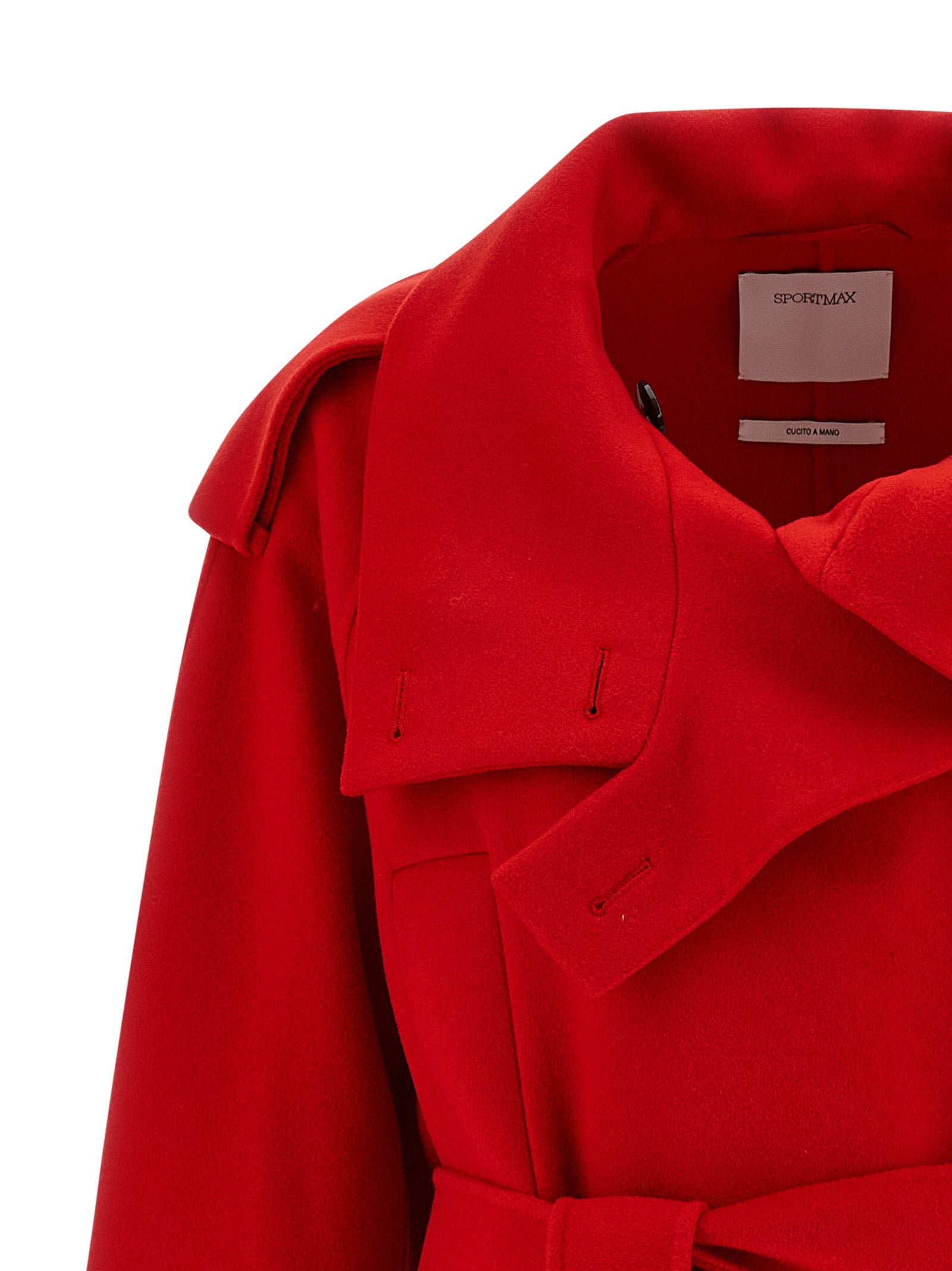 Bouquet1234 trench coat Red Virgin Wool Coats