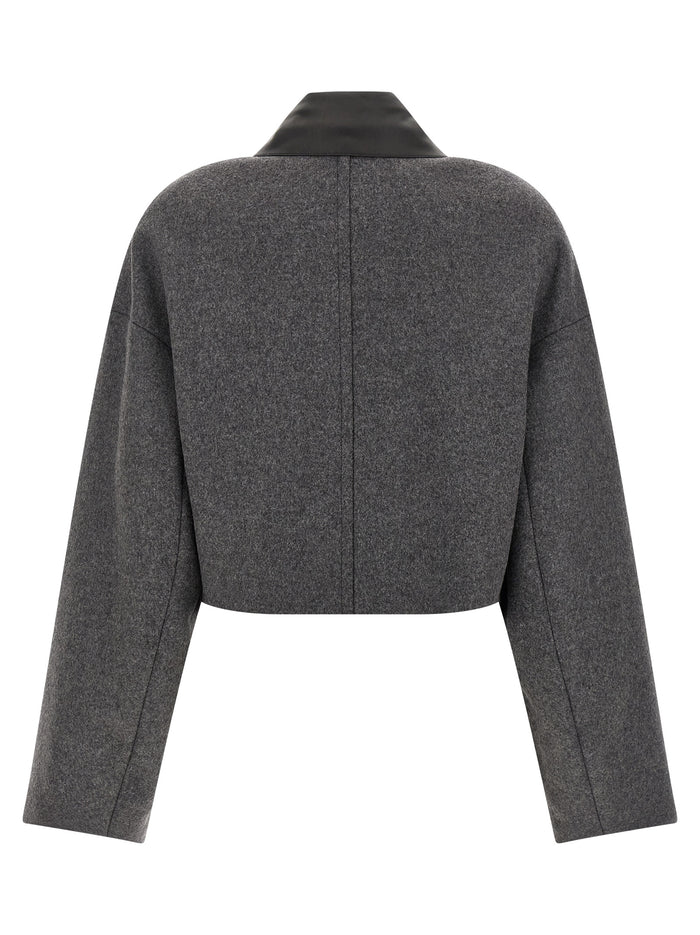 Vacuo jacket Gray Virgin Wool Down Jacket, Parka, Casual
