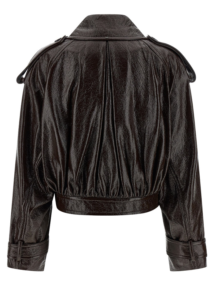 Beta1234 trench coat Brown Cotton Coats