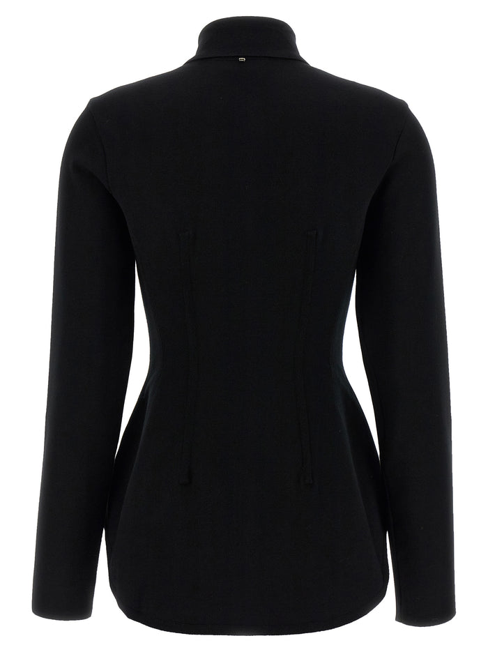 Baffo1234 shirt Black Viscose Shirt, Blouse